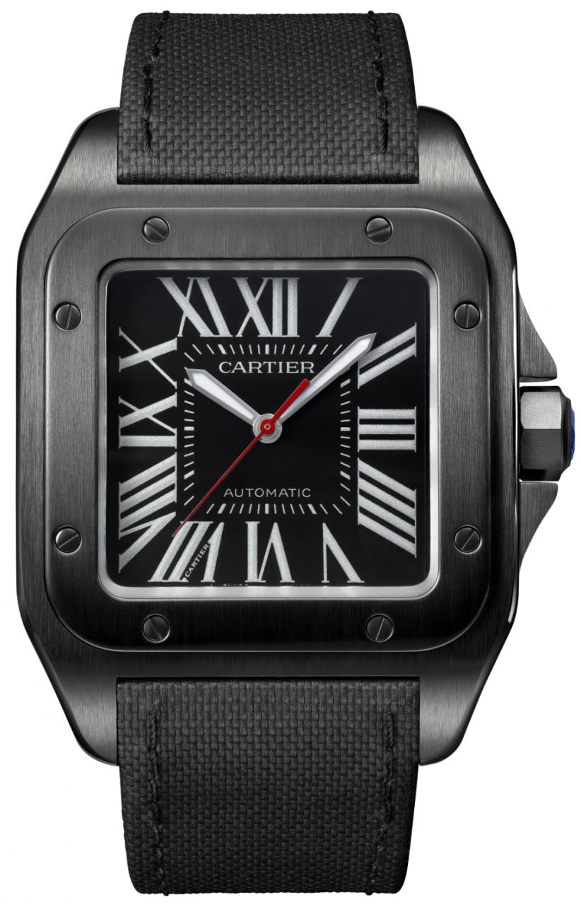 Cartier Santos 100 Carbon & Ballon Bleu De Cartier Watch 04281 Replica Carbon Watches Watch Releases